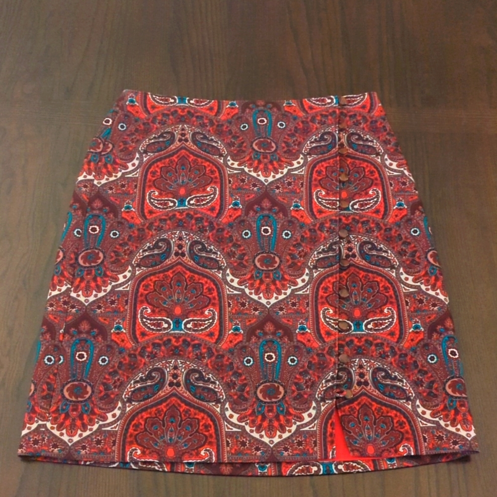 Talbots Paisley Wrap Skirt. Size 6P